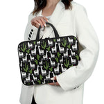 Cactus And Llama Pattern Print Laptop Sleeve With Handle