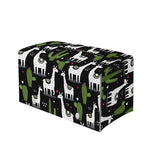 Cactus And Llama Pattern Print Leather Tissue Box Cover