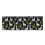 Cactus And Llama Pattern Print Long Kitchen Mat