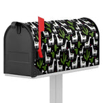 Cactus And Llama Pattern Print Mailbox Cover