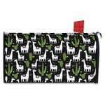 Cactus And Llama Pattern Print Mailbox Cover
