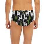 Cactus And Llama Pattern Print Men's Briefs