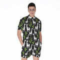 Cactus And Llama Pattern Print Men's Romper