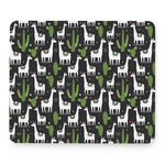 Cactus And Llama Pattern Print Mouse Pad