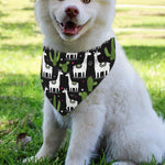 Cactus And Llama Pattern Print Over The Collar Dog Bandana