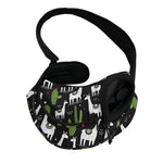 Cactus And Llama Pattern Print Pet Sling Carrier