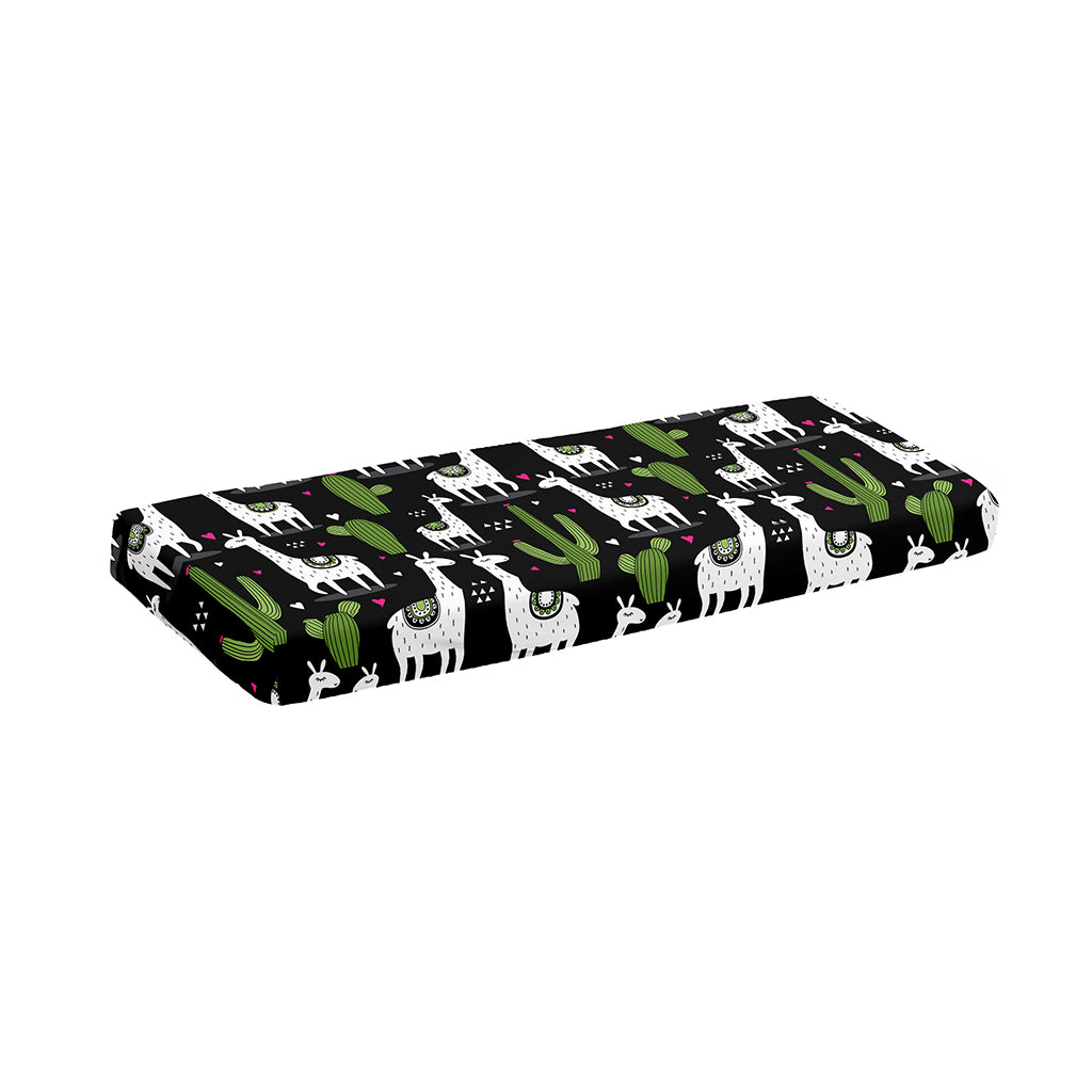 Cactus And Llama Pattern Print Piano Keyboard Cover