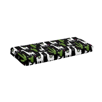 Cactus And Llama Pattern Print Piano Keyboard Cover