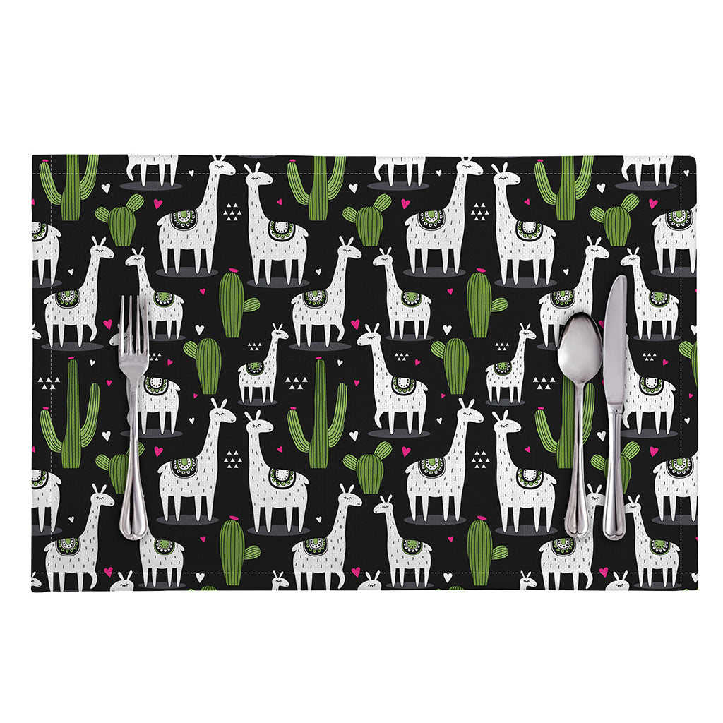 Cactus And Llama Pattern Print Placemat