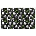 Cactus And Llama Pattern Print Polyester Doormat