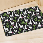 Cactus And Llama Pattern Print Polyester Doormat