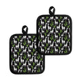 Cactus And Llama Pattern Print Pot Holders