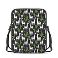 Cactus And Llama Pattern Print Rectangular Crossbody Bag