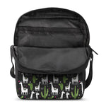 Cactus And Llama Pattern Print Rectangular Crossbody Bag