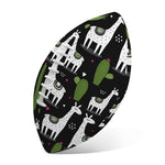 Cactus And Llama Pattern Print Rugby Ball