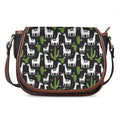 Cactus And Llama Pattern Print Saddle Bag