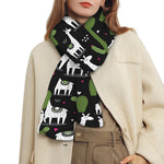 Cactus And Llama Pattern Print Scarf