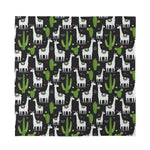 Cactus And Llama Pattern Print Silk Bandana