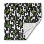 Cactus And Llama Pattern Print Silk Bandana