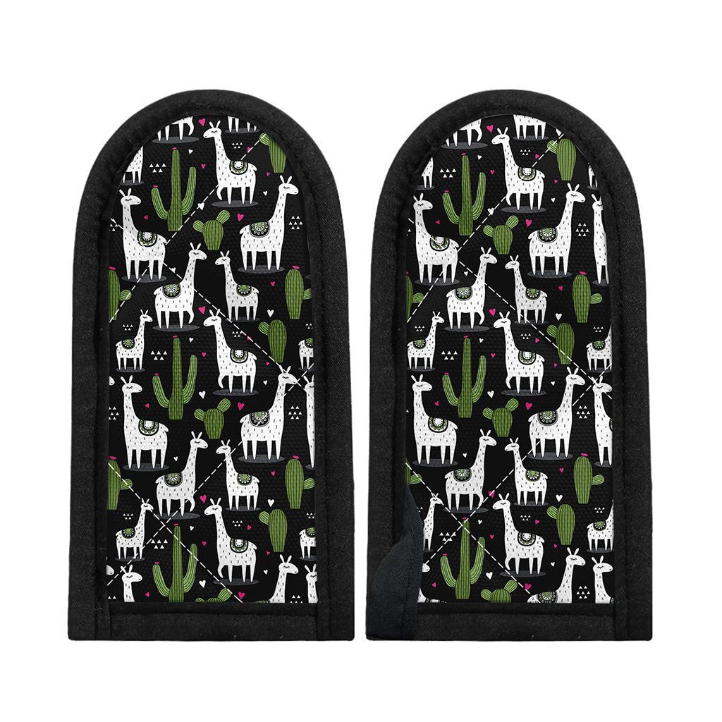 Cactus And Llama Pattern Print Skillet Handle Cover