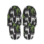 Cactus And Llama Pattern Print Slippers