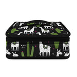Cactus And Llama Pattern Print Small Lunch Bag