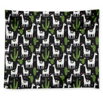 Cactus And Llama Pattern Print Tapestry