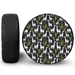 Cactus And Llama Pattern Print Tire Cover