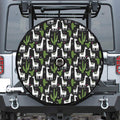 Cactus And Llama Pattern Print Tire Cover With Camera Hole