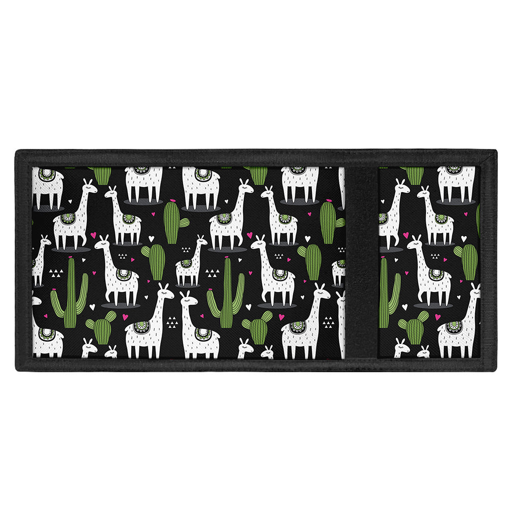 Cactus And Llama Pattern Print Trifold Wallet