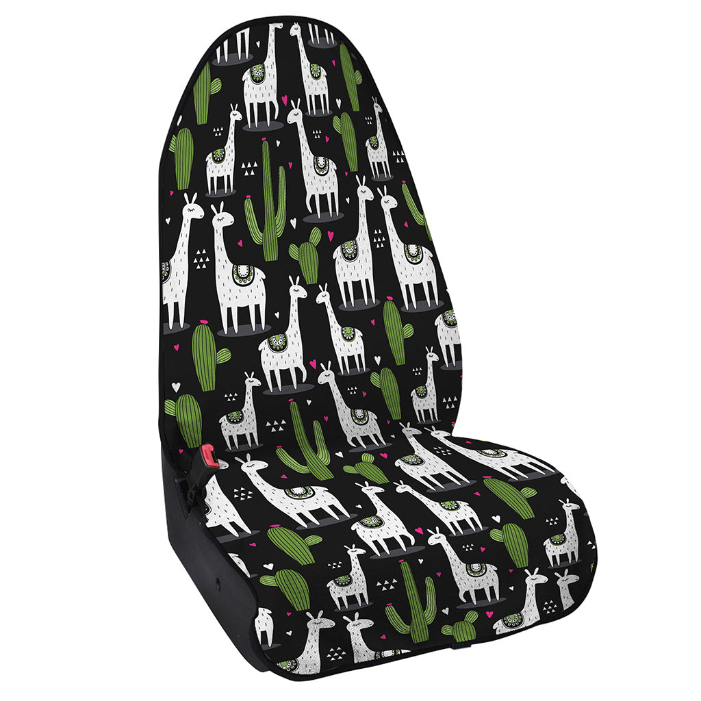 Cactus And Llama Pattern Print Waterproof Car Seat Cover