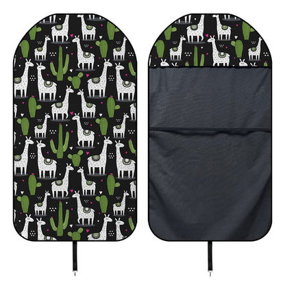 Cactus And Llama Pattern Print Waterproof Car Seat Cover