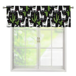 Cactus And Llama Pattern Print Window Valance