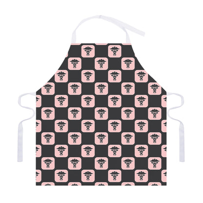 Caduceus Pattern Print Adjustable Apron