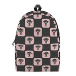 Caduceus Pattern Print Backpack