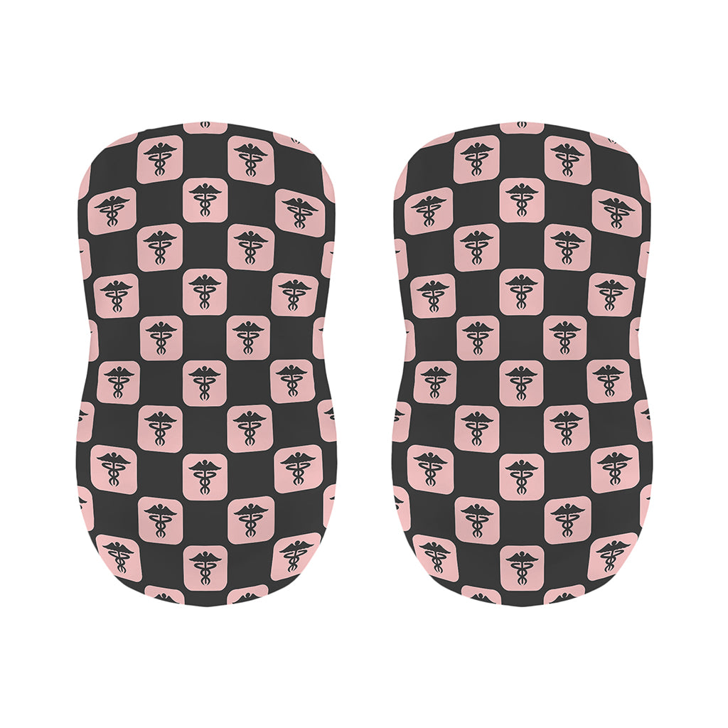 Caduceus Pattern Print Bar Stool Covers