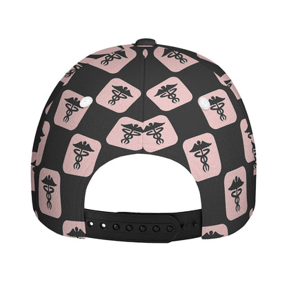 Caduceus Pattern Print Baseball Cap