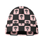 Caduceus Pattern Print Beanie
