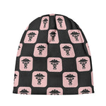 Caduceus Pattern Print Beanie