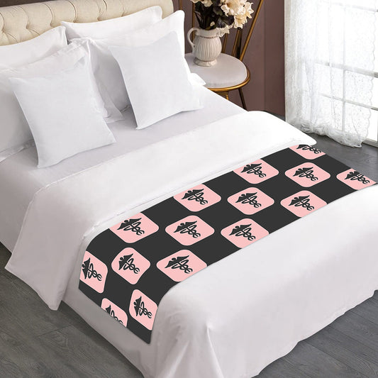 Caduceus Pattern Print Bed Runner
