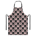 Caduceus Pattern Print Bib Apron With Pocket