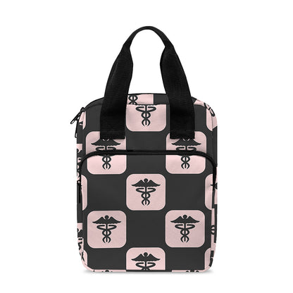 Caduceus Pattern Print Bible Tote Bag