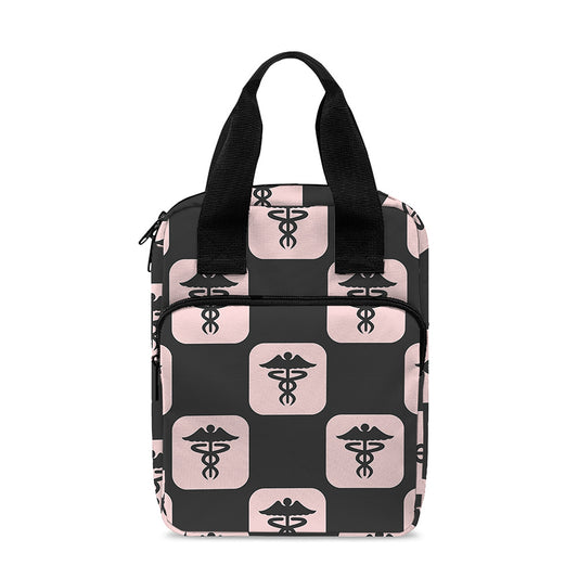 Caduceus Pattern Print Bible Tote Bag
