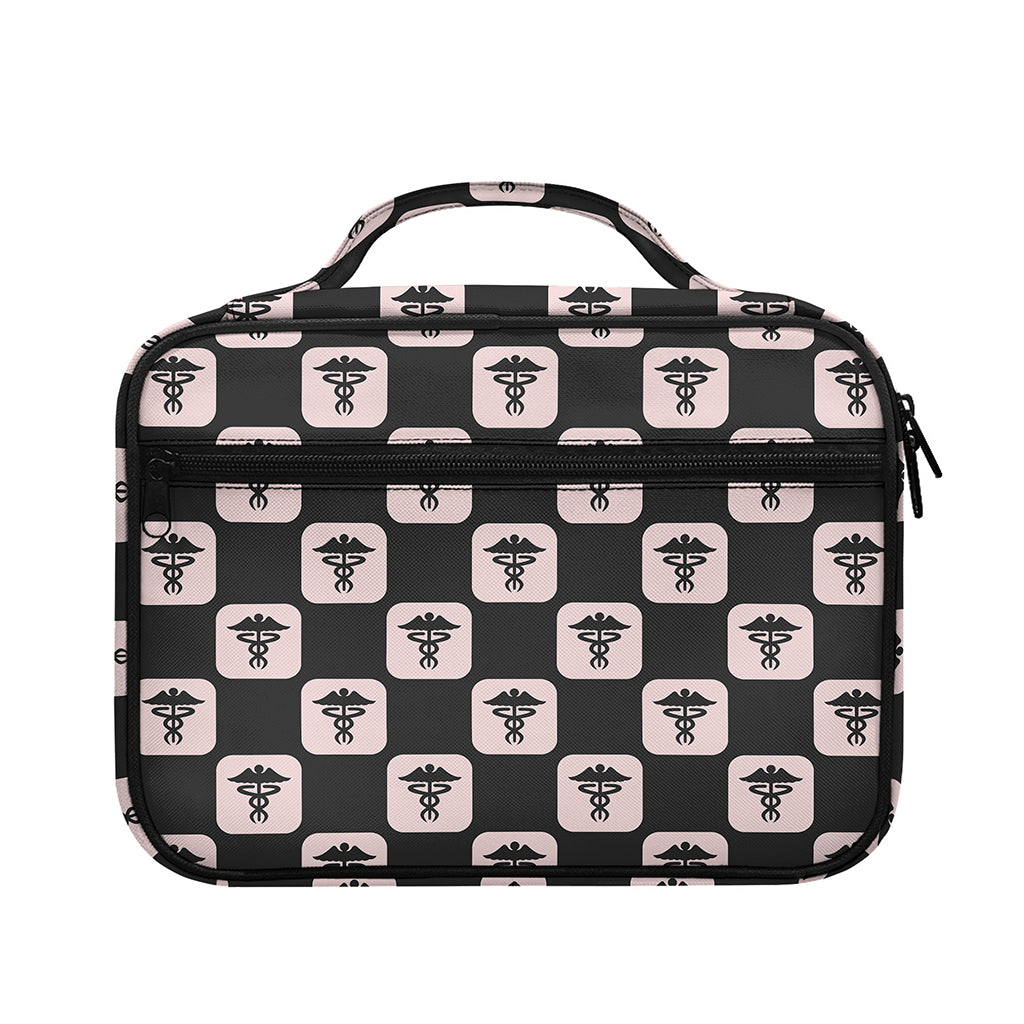 Caduceus Pattern Print Briefcase Bible Bag