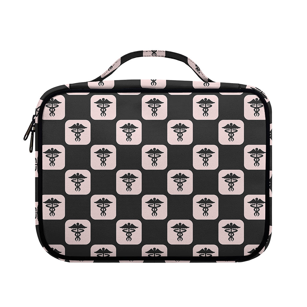 Caduceus Pattern Print Briefcase Bible Bag