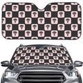 Caduceus Pattern Print Car Windshield Sun Shade