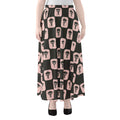 Caduceus Pattern Print Chiffon Maxi Skirt