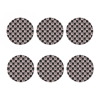 Caduceus Pattern Print Coaster Set
