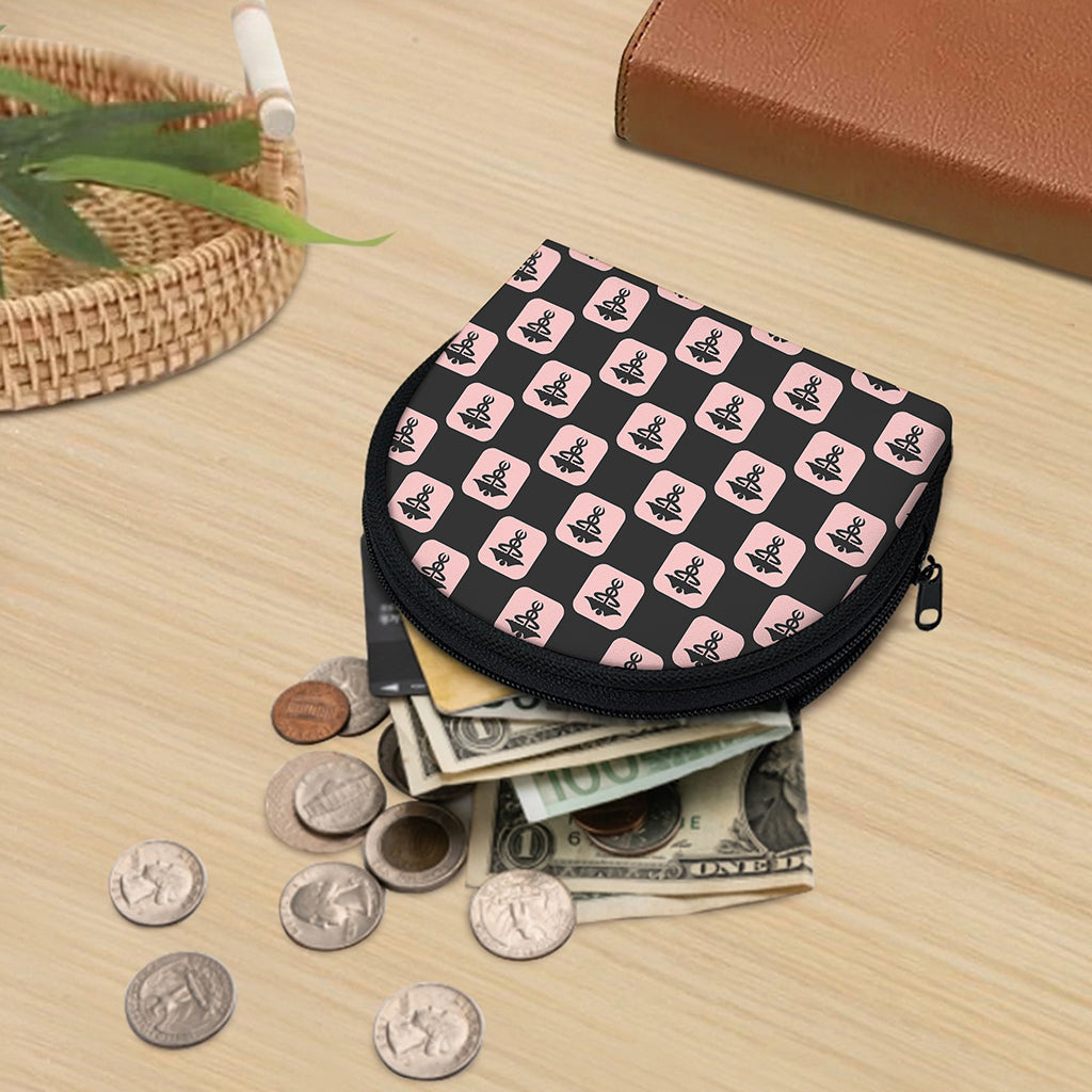 Caduceus Pattern Print Coin Purse