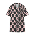Caduceus Pattern Print Cotton Hawaiian Shirt
